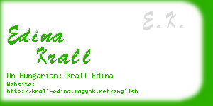 edina krall business card